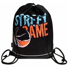 Мешок для обуви с карманом 430 х 360 мм, с ручкой-петлей, "Оникс", Street game