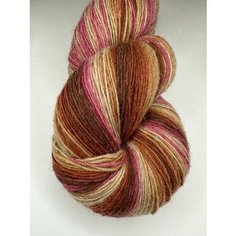 Пряжа для вязания шерсть 6/1 pink-beige-brown 216-226 грамм Нет бренда