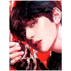 Картина по номерам на холсте Музыка BTS (Джимин, Шуга, Намджун) - 8343 В 30x40