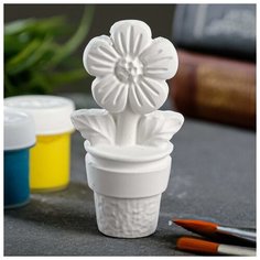 Фигура под роспись "Цветок в горшке" 7см./В упаковке шт: 2 Хорошие сувениры