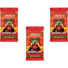 Magic The Gathering: 3 Сет-бустера MTG издания The Brothers War на английском языке