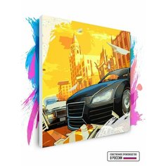 Картина по номерам на холсте GTA - Police, 120 х 120 см Красиво Красим