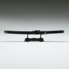 Сувенирное оружие «Катана», без подставки, чёрные ножны под змеиную кожу, 70 см NO Name