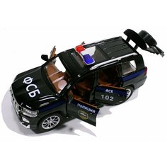 Металлическая машинка модель Toyota Тойота Land Cruiser Ленд Крузер Prado Прадо ФСБ 1:24 СмеХторг