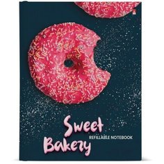 Тетрадь на кольцах, 160 листов в клетку "Донат рулит!", твёрдая обложка, глянцевая ламинация, со сменным блоком Альт