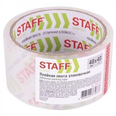 Клейкая лента (скотч) упаковочная Staff Classic (48мм x 40м, 40мкм, прозрачная) 6шт. (440176)