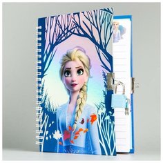 Записная книжка на замочке А5 "Эльза", Холодное сердце, 50 листов Disney