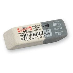 Ластик Koh-I-Noor Sanpearl 6541/80 (скошенный, комбинированный, натуральный каучук, 41x14x8мм) 84шт. (6541080004KDRU)