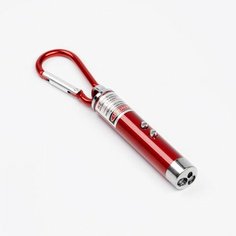 Лазерная указка, с карабином, дальность 1 км, 3 LR 44, 7.3 х 1.2 см, красный NO Name