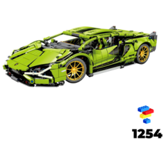Конструктор Technique Lamborghini 1254 деталей / Зелёный Ламборджини конструктор / Конструктор для детей / Конструктор Гоночные машинки / Ламбо Priksi