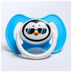 Соска-пустышка силиконовая, ортодонтическая, от 3 мес, «тренд. Пингвин» Mum&Baby