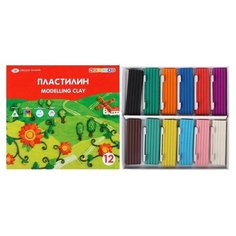 Пластилин "Цветик", 12 цветов, 180 г, со стеком Невская палитра