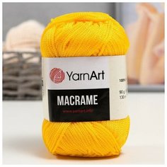 Пряжа "Macrame Макраме" 100% полиэстер 130м/90гр (142 жёлтый) Yarn Art