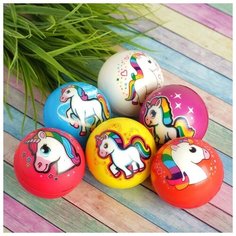 Мяч «Единорог», мягкий, 6,3 см , виды микс Noname