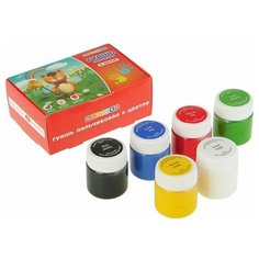 Набор пальчиковых красок, набор "Цветик", 6 цветов, 40 мл Невская палитра