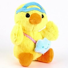 Мягкая игрушка «Утёнок с сумкой» на брелоке, 12 см, цвет жёлтый No Brand