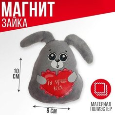 Мягкая игрушка-магнит «Ты лучше всех», зайчик Milo Toys