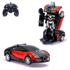 --- Робот радиоуправляемый "Гонщик", трансформируется, световые и звуковые эффекты, цвета микс