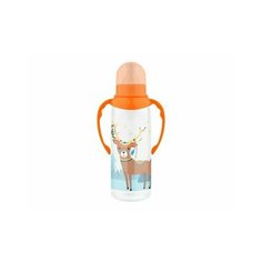 Бутылочка для кормления Lubby с силиконовой соской и ручками, от 0 мес, 250 мл Mivis