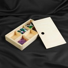 Органайзер для рукоделия, деревянный, 6 отделений, 25 × 15 × 4 см NO Name