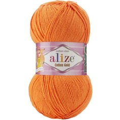 Пряжа Alize Cotton Gold оранжевый (550), 55%хлопок/45%акрил, 330м, 100г, 3шт