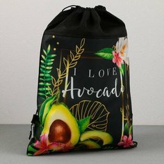 Сумка для обуви I love avocado, нетканное полотно, размер 41х31 см Art Fox