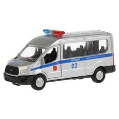Машина «Полиция Ford Transit», 12 см, инерционная, открывающиеся двери, металлическая Технопарк