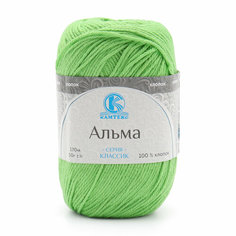 Пряжа для вязания Камтекс Альма, 50г, 170м (100% хлопок) (027 лимон незрелый), 5 мотков