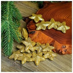 Фигурка для поделок и декора "Звезда", набор 15 шт, размер 1 шт. 3,5×3,5×2 см, цвет золото