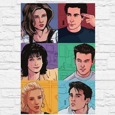 Картина по номерам на холсте сериал Друзья - 12367 В 60x40