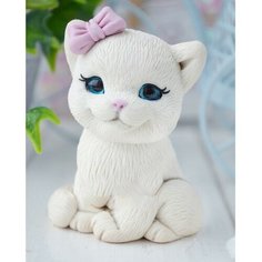 Силиконовая форма для мыла «Кошечка с бантиком» No Brand