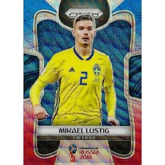 Коллекционная карточка Panini Prizm FIFA World Cup Russia 2018 #233 Mikael Lustig - Blue Red Wave S0281