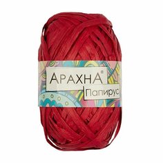 Пряжа ARACHNA Papyrus, ARACHNA, красный - 02, 100% целлюлоза, 5 мотков, 40 г, 50 м.