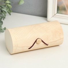 Шкатулка дерево под роспись тубус "Тонкий лист" 16х7х7 см