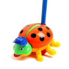 Каталка "Жучок" на палочке, цвета микс