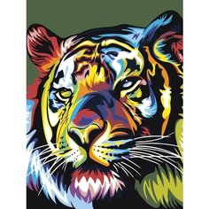 Картина по номерам Радужный тигр 40х50 см АртТойс