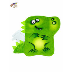 Плюшевая игрушка - грелка с вишневыми косточками для новорожденных Динозаврик, зеленый 0+