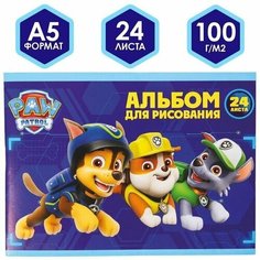 Альбом для рисования А5, 24 листа, мел карт, 5 шт. Нет бренда