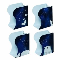 Подставка для книг раздвижная 3 отделения, металл, микс Ночное небо Россия