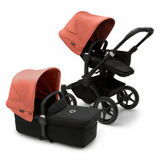 Коляска 2в1 Bugaboo Donkey 5 Mono Black, цвет Midnight Black / Sunrise Red