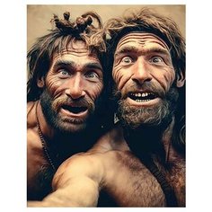 Картина по номерам Веселые неандертальцы 40х50 см АртТойс