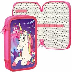 Пенал 2 секции, 125 х 205 мм, Единорог, ламинированный картон Disney