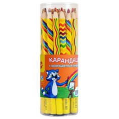 Карандаш с многоцветным грифелем Мульти-Пульти, «Енот и радуга», утолщённый