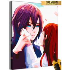 Картины по номерам Бездомный Бог Аниме Ято и Хиери 40x50