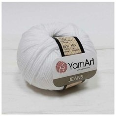 Пряжа YarnArt Jeans цвет 01 - 3 мотка