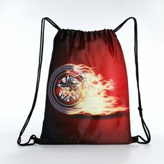 Мешок для обуви на шнурке, цвет чёрный/красный Top Market