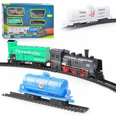 Железная дорога "Паровоз" на батарейках, в коробке КНР