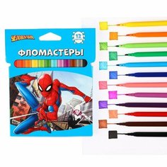 Фломастеры "Человек паук", 12 цветов, вентилируемый колпачок Marvel