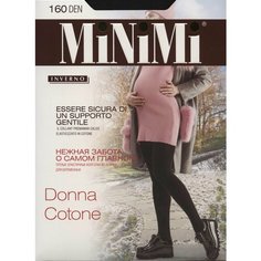 Колготки женские Minimi DONNA COTONE INVERNO 160 ден для беременных, непрозрачные, с классической посадкой, размер 3, черный