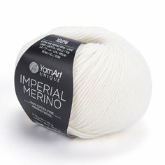 Пряжа YARNART Imperial Merino YarnArt, белый - 3302, 100% мериносовая шерсть Extra fine, 10 мотков, 50 г, 100 м.